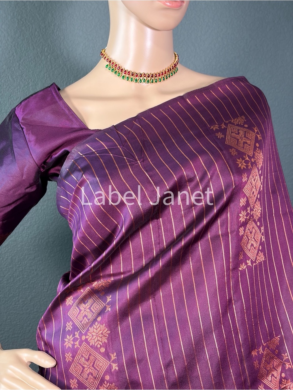 Brand new Soft silk saree with stitched blouse (34” - 42”)Alterable